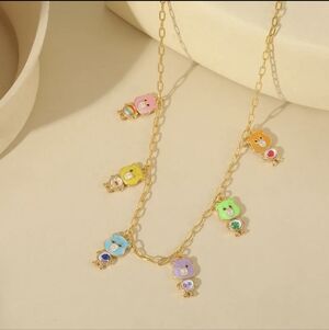 14K Gold Plated Carebears Theme Necklace
